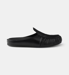Mules en cuir signature Prada