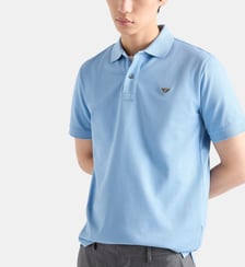 Polo droit en coton Prada