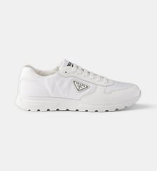 Baskets basses Prax 01 en cuir brossé et Re-Nylon Prada
