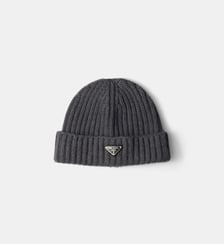 Bonnet en laine signature Prada