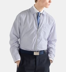 Chemise droite en coton zippée  Prada