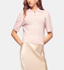 Pull Col Polo Ajouré Cœur From Future