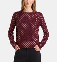 Pull droit Flow pois maille laine Galeries Lafayette