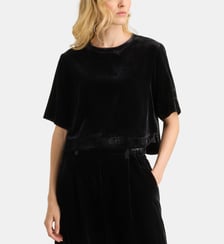 Top court Dashi Vel velours ras Galeries Lafayette