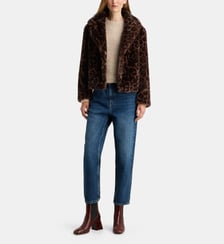 Manteau court Fox Leo effet fourrure Galeries Lafayette