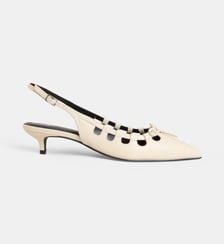 Escarpins kitten slingback ajourés Clara Galeries Lafayette