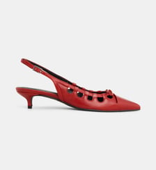 Escarpins kitten slingback ajourés Clara Galeries Lafayette