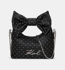 Sac pochette enduit à clous signature Karl Lagerfeld