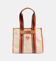 Sac cabas zippé en coton mélangé Lancel