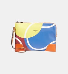 Pochette signature à motif Lancel