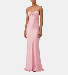Robe longue et ajustée bretelles col V Mirae