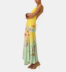 Robe longue fluide imprimé floral imprimé Mirae