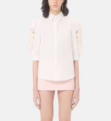 Chemise droite manches 3/4 en coton Valentino Garavani