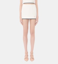 Minijupe en tweed de coton Canestrello signature Valentino Garavani