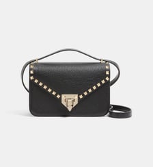 Petit sac porté épaule Valentino Garavani Rockstud en cuir de veau grainé Valentino Garavani