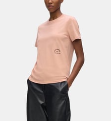 T-shirt droit coton organique signature Karl Lagerfeld