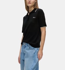 Polo droit en laine mérinos Karl Lagerfeld