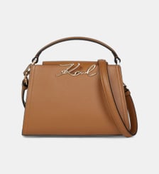 Sac pochette cuir signature Karl Lagerfeld