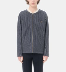 Sweat-shirt droit rayé fermeture zippé signature Valentino Garavani