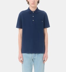 Polo droit en piqué de coton signature Valentino Garavani