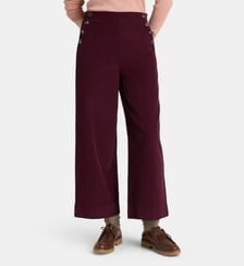 Pantalon large style à pans Ondin en velours côtelé Jodhpur
