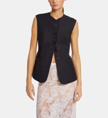 Top Jessie cintrée sans manches en laine Roseanna
