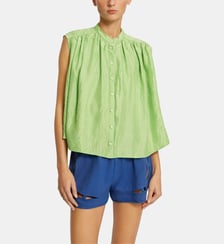 Short Palme ample en coton et lin détails ajourés Roseanna