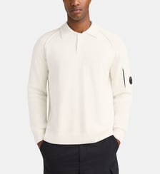 Pull polo droit lens en maille coton C.P. Company