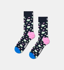 Chaussettes hautes Garlic Sock en coton mélangé imprimé Happy Socks