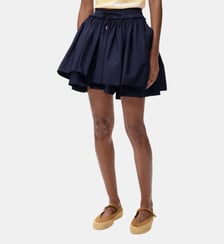 Jupe courte évasée en coton Loewe