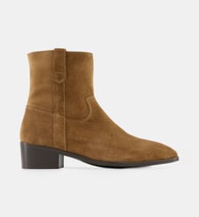 Bottines camarguaises Carole cuir velours Galeries Lafayette