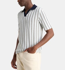 Polo droit Samac maille à rayures Samsoe Samsoe