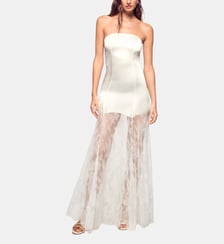 Robe Longue Bustier à Dentelle From Future