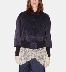 Blouson court Puzzle en satin froissé Roseanna