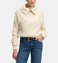 Pull droit en maille col montant zippé Lee