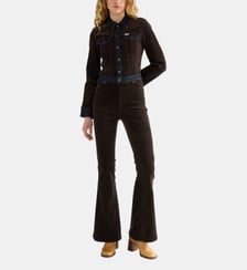 Combinaison ajustée flare coton bicolore Wrangler