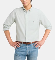 Chemise droite rayée signature en coton Gant