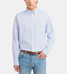 Chemise droite à rayures tennis signature en coton Gant