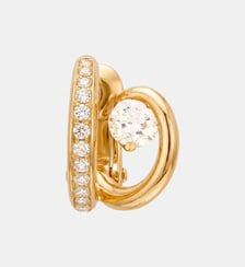 Petit cuff d'oreille en or jaune 18 carats et diamants Charlotte Chesnais
