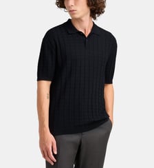 Pull polo en maille damier Armani Exchange