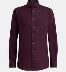 Chemise slim à col italien Hvang coton Bruun & Stengade
