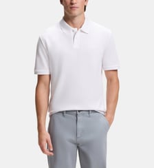 Polo droit en piqué de coton structuré en nid d'abeille BOSS