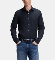 Chemise décontractée en popeline de coton BOSS
