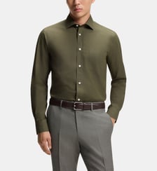 Chemise décontractée en popeline de coton BOSS