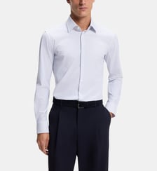 Chemise slim en tissu stretch performant fantaisie BOSS