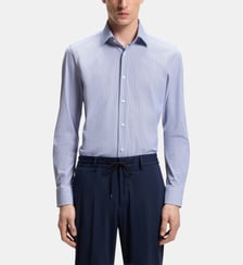 Chemise slim en tissu stretch performant fantaisie BOSS