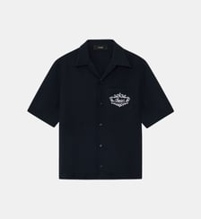 Chemisette droite Chateau Crest Camp en soie signature Amiri
