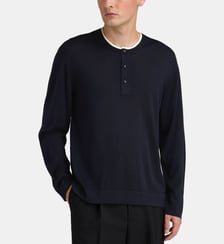 Pull Bahi Henley en laine et soie Officine Générale