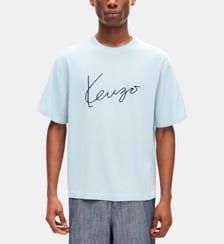 T-shirt droit en laine imprimé signature Kenzo