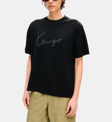 T-shirt droit en laine imprimé signature Kenzo